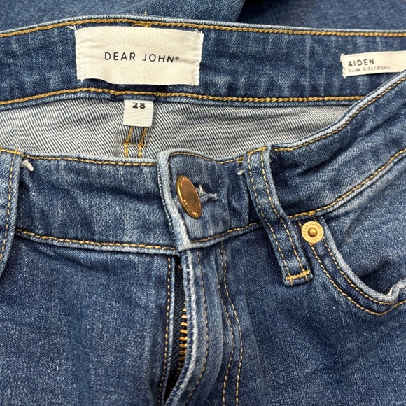 Dear John Blue Ankle Cropped Jeans with Distressed Hem - Picture 3 of 4